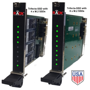 Trifecta PXIe-4M.2F-XTB and PXIe-8M.2F-XTB SSD RAID Modules